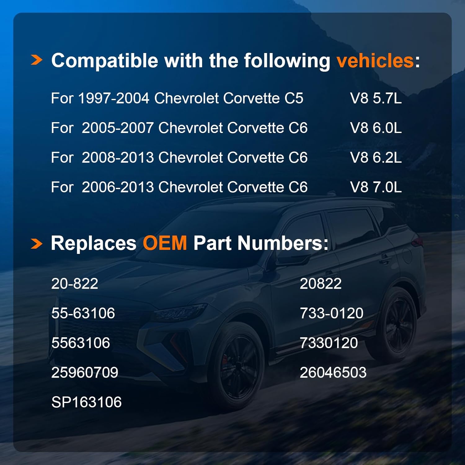 Power Steering Pump Compatible with Chevrolet Corvette C5 C6 1997-2013, 5.7L 6.0L 6.2L 7.0L Gas Automotive Replacement Power Steering Pumps replaces 5563106, 25960709, 7330120, 20-822