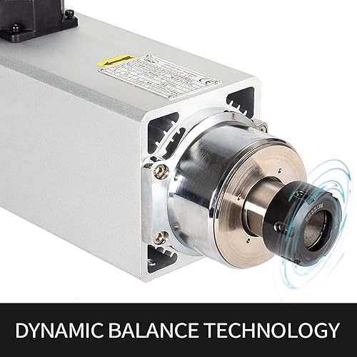 Miniatura 9 de Motor CNC de husillo CNC 220V 1.5KW 1500W cuadrado refrigerado por aire Motor de husillo 4 rodamientos ER16 24000RPM 400HZ para máquina de enrutador