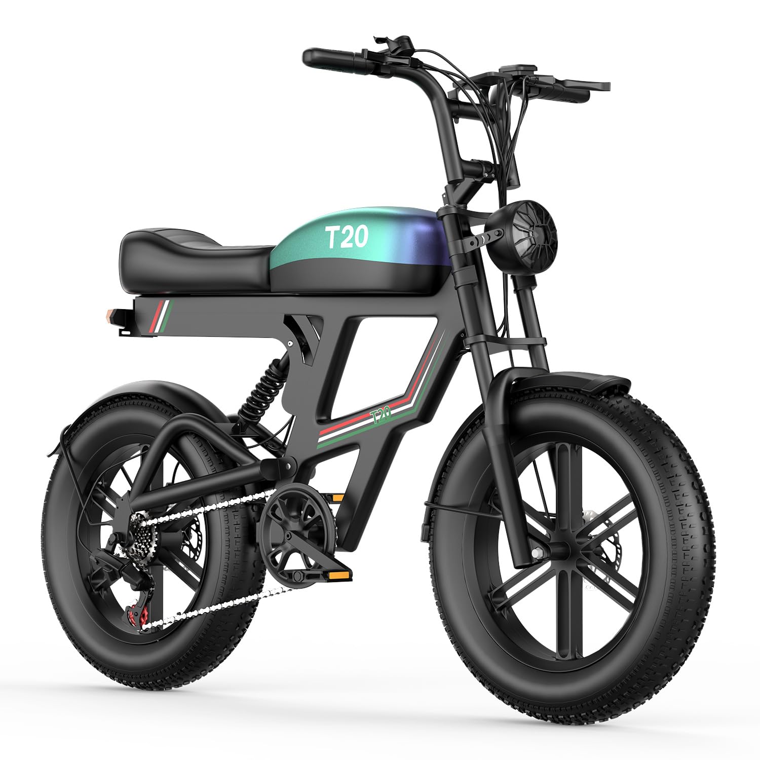 ASKGO E Bike Herren Damen, 48V 20Ah Akku, 20 * 4.0" All-Terrain Fat Reifen Elektrofahrrad mit 250W 80N*M Motor, bis 25km/h bis zu 60-80km, NFC und Passwort Entsperrung