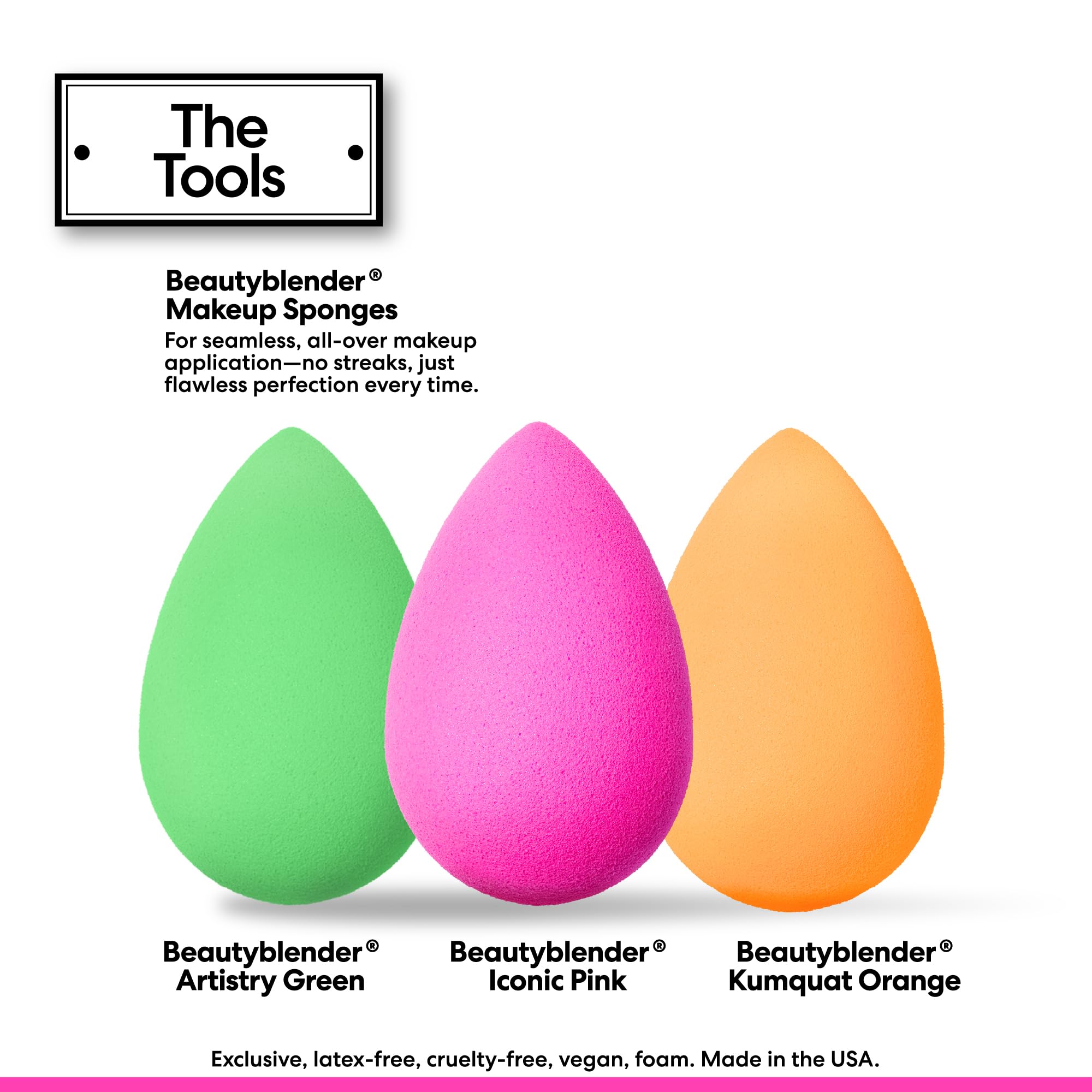Beautyblender Bouncehaus Essentials Set – Set Regalo 3 Spugnette Make-Up Edizione Limitata – Lattice Free, Riutilizzabili, Perfette per Fondotinta, Correttore, Cipria, BB Cream & Finish Impeccabile