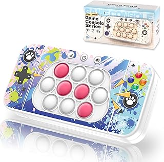 Fast Push Bubble Game Pop Fidget Toys for Kids,Handheld Game Consloe with Light Up Pop Quick Push Game Sensory Toys,Birthday Gift for Age 3 4 5 6 7 8+ Boys Girls Children Teens Adults Christmas