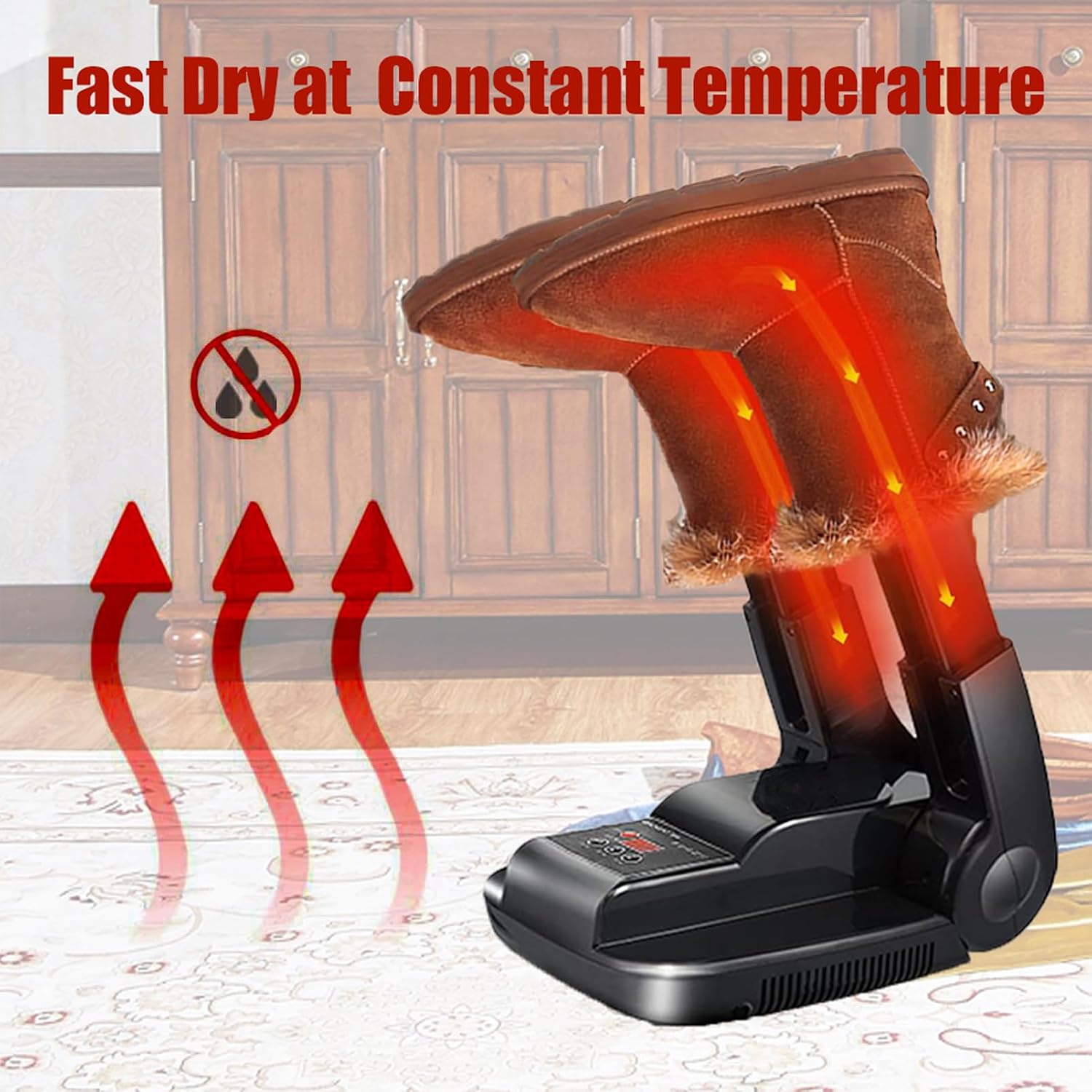 DLHONORV Boot and Shoe Dryer, Glove Dryer, Portable Adjustable Rack, Folding Design, Quick Drying for Shoes, Gloves, Hats, Socks