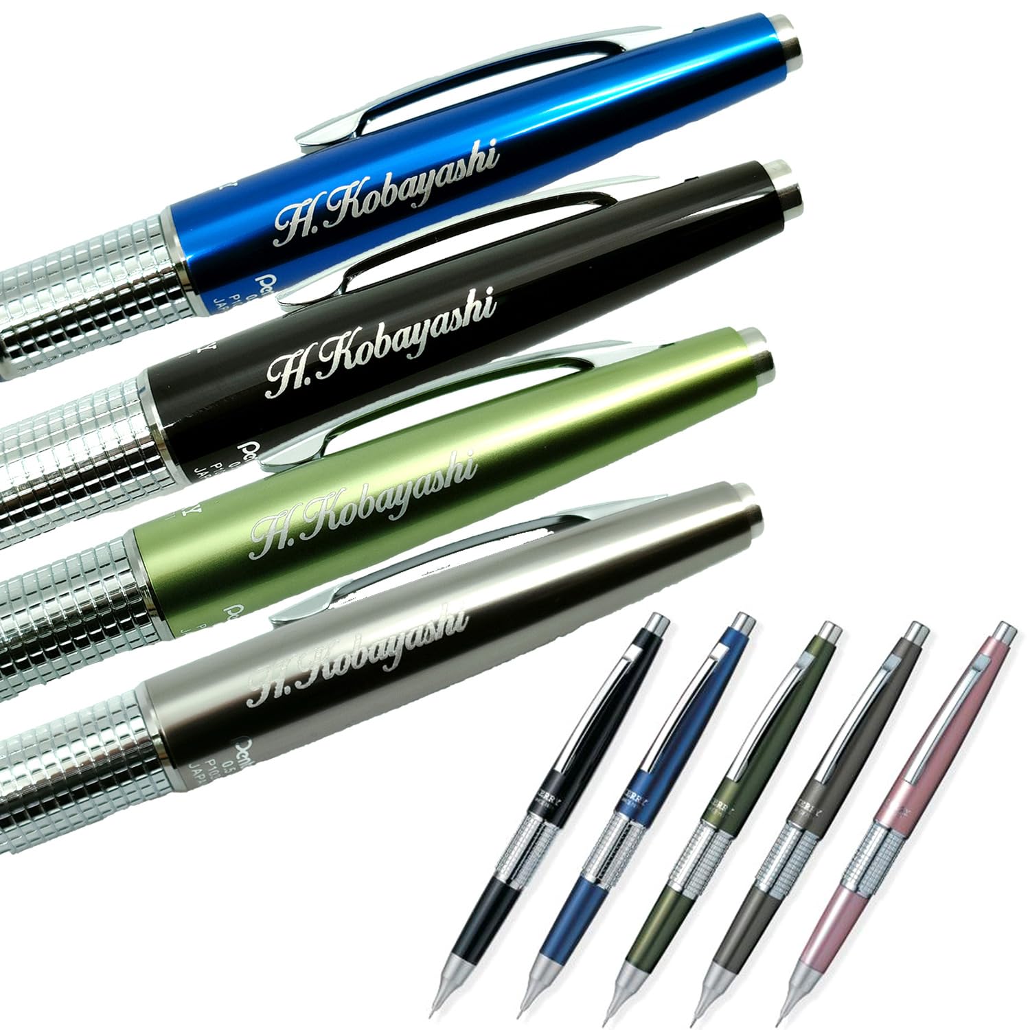 Pentel Kerry P1035 Cap Type Mechanical Pencil 0.5mm Olive Green Japan