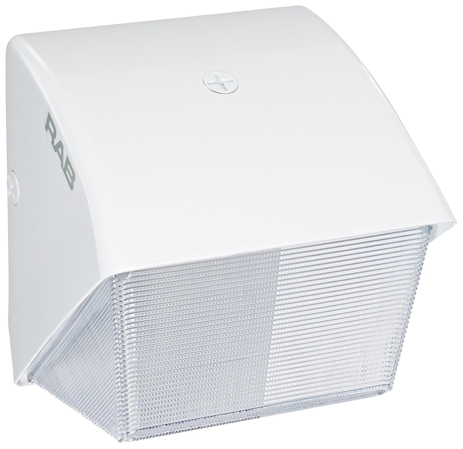 RAB Lighting WP1H70W WP1 Metal Halide Lamp Compact Wallpack with Lexan Lens, ED17 Type, Aluminum, 70W Power, 5600 Lumens, 120V, White