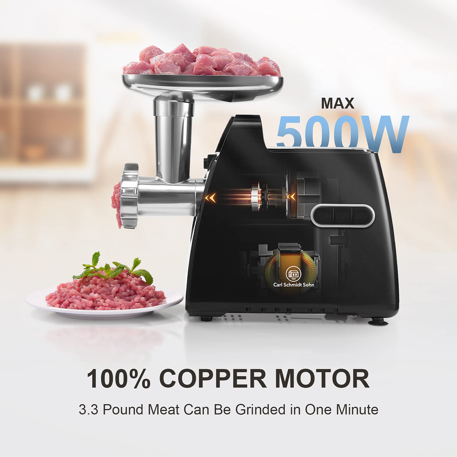 Buy Meat Grinder Electric, Sausage Maker Stuffer & Kubbe Kits, 3in1