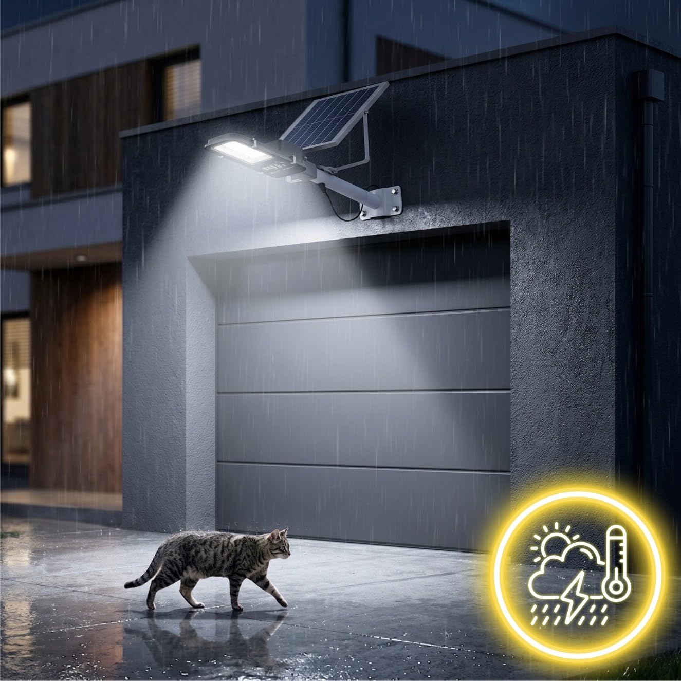 ZOLTA Solarna Lampa Uliczna 1600 – Zewnętrzna Lampa Solarna LED do Ogrodu i Podjazdu