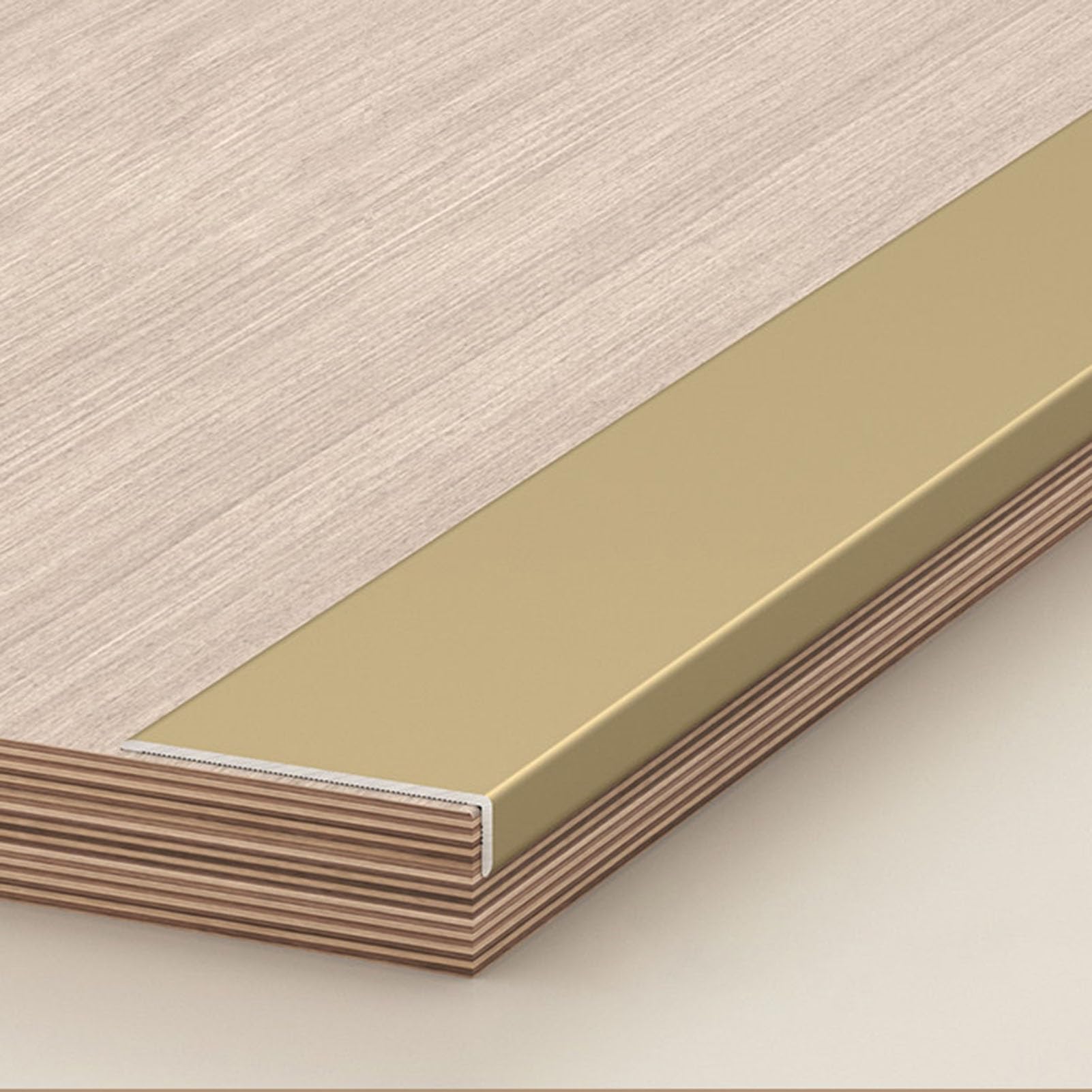 Perfil de Transición para Suelo Moldura de Remate de Borde de Puerta en Forma de L, Perfil de Escalera Metálico con Borde Dentado, Protector de Borde de Piso para Escalones