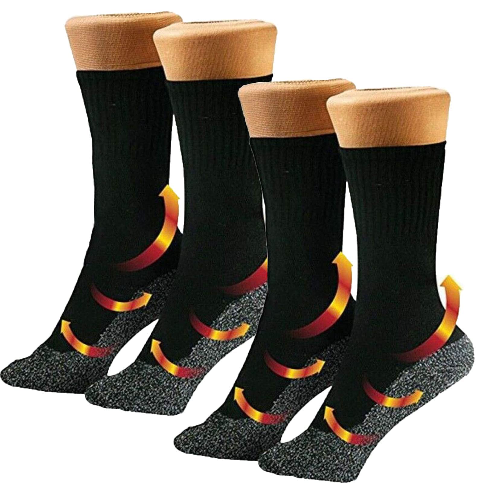 Cgamlyunneyl Men's 2Pair 3Pair 35 Degrees Ultimate Comfort Socks,Aluminized Fibers Socks, Heat Holders The Ultimate Thermal Sock (,One Size)