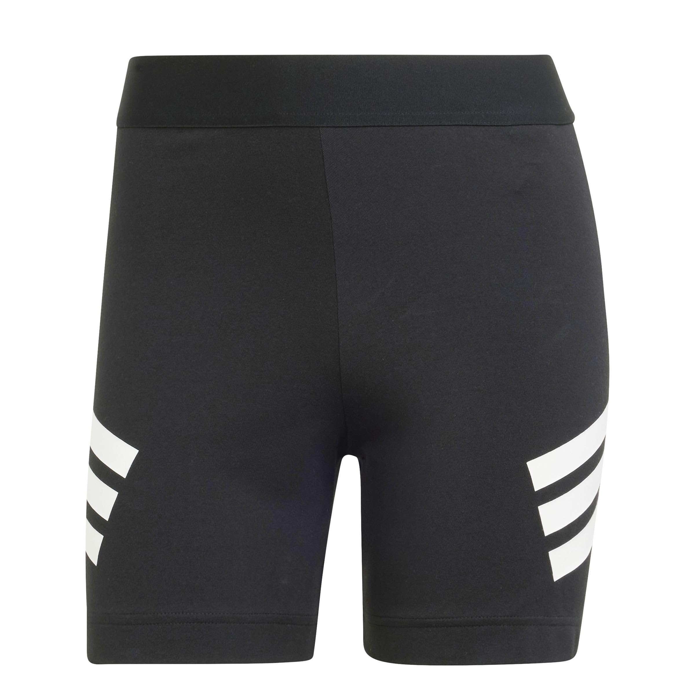 adidas Women's FUTURE ICONS THREE STRIPES BIKER SHORT, black, XXS