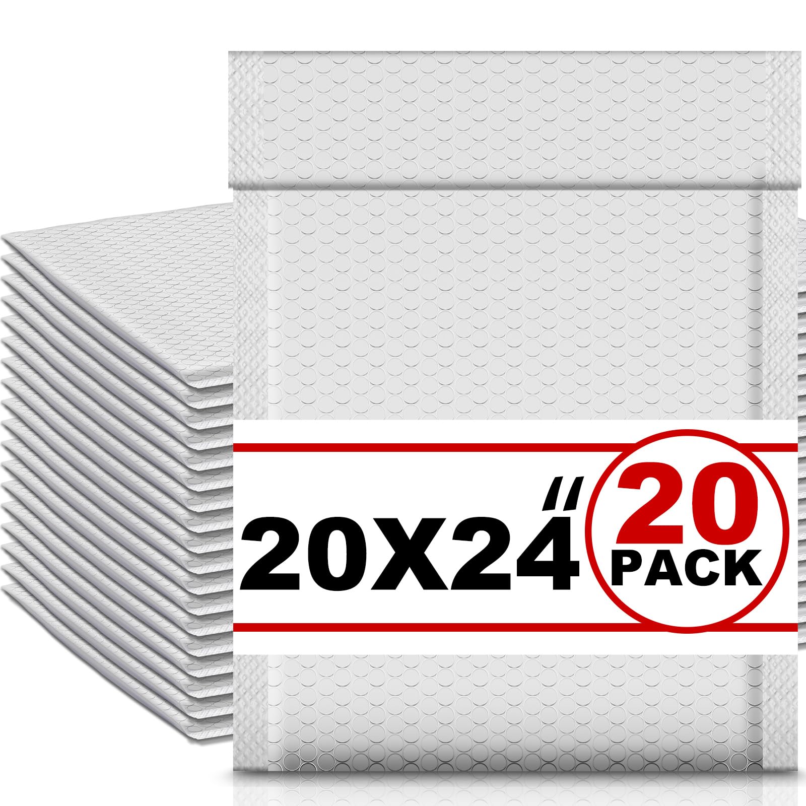 Ireer 20 Pack 20 x 24'' Extra Large Bubble Mailers Padded Envelopes, White