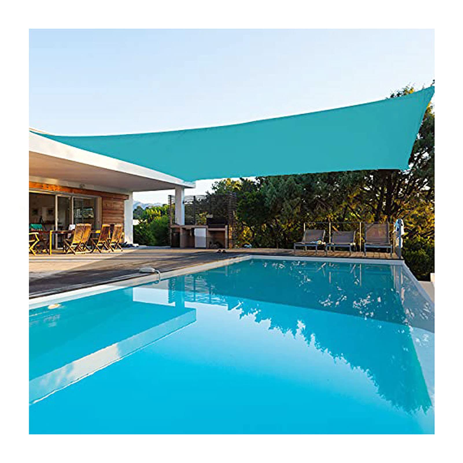 Voile d'ombrage bleue 3x5m créez un coin de fraîcheur sur votre patio de jardin