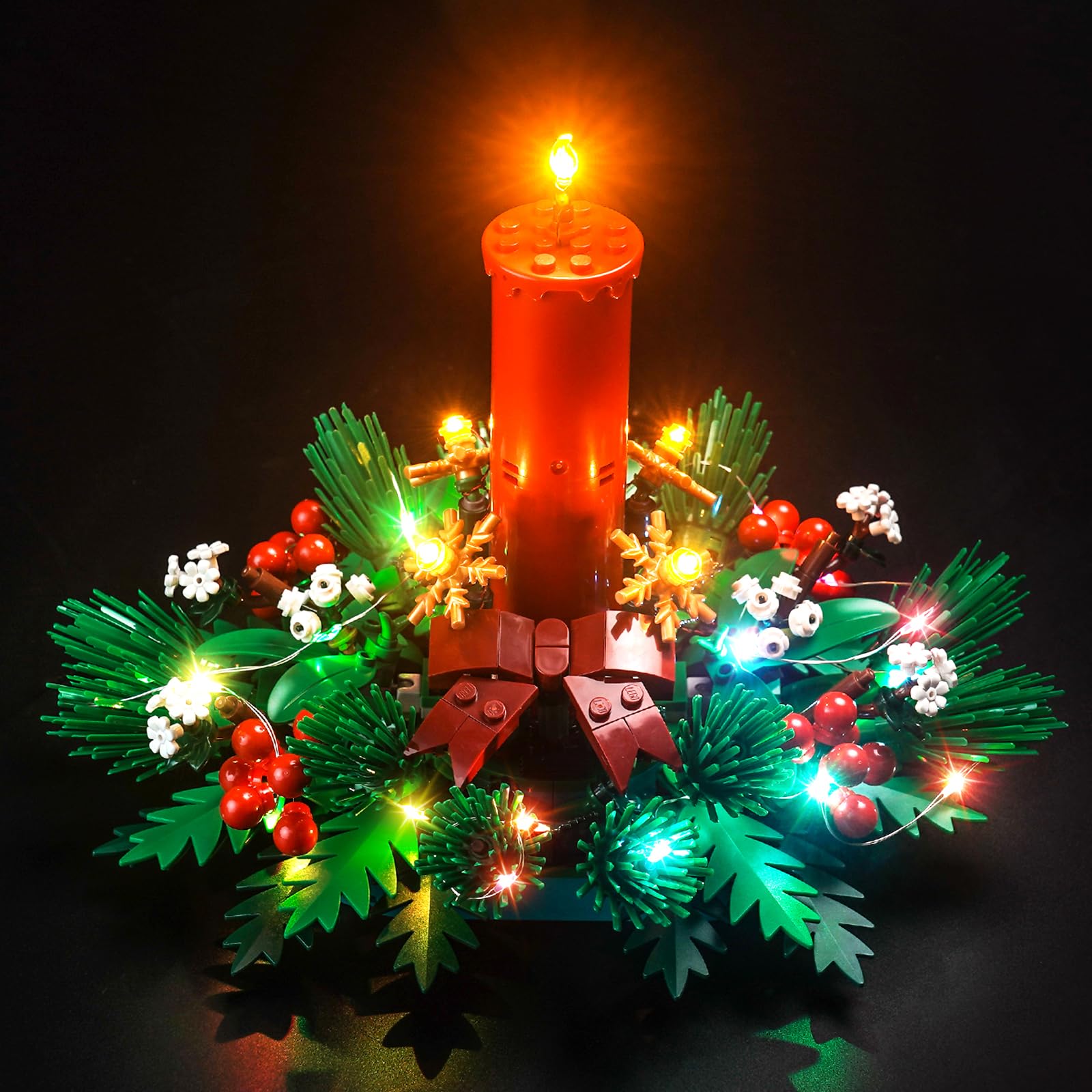 Set di luci a LED compatibile con Lego Christmas Table Decoration (nessun modello), set di illuminazione decorativa compatibile con 40743 Christmas Table Decoration giocattolo creativo