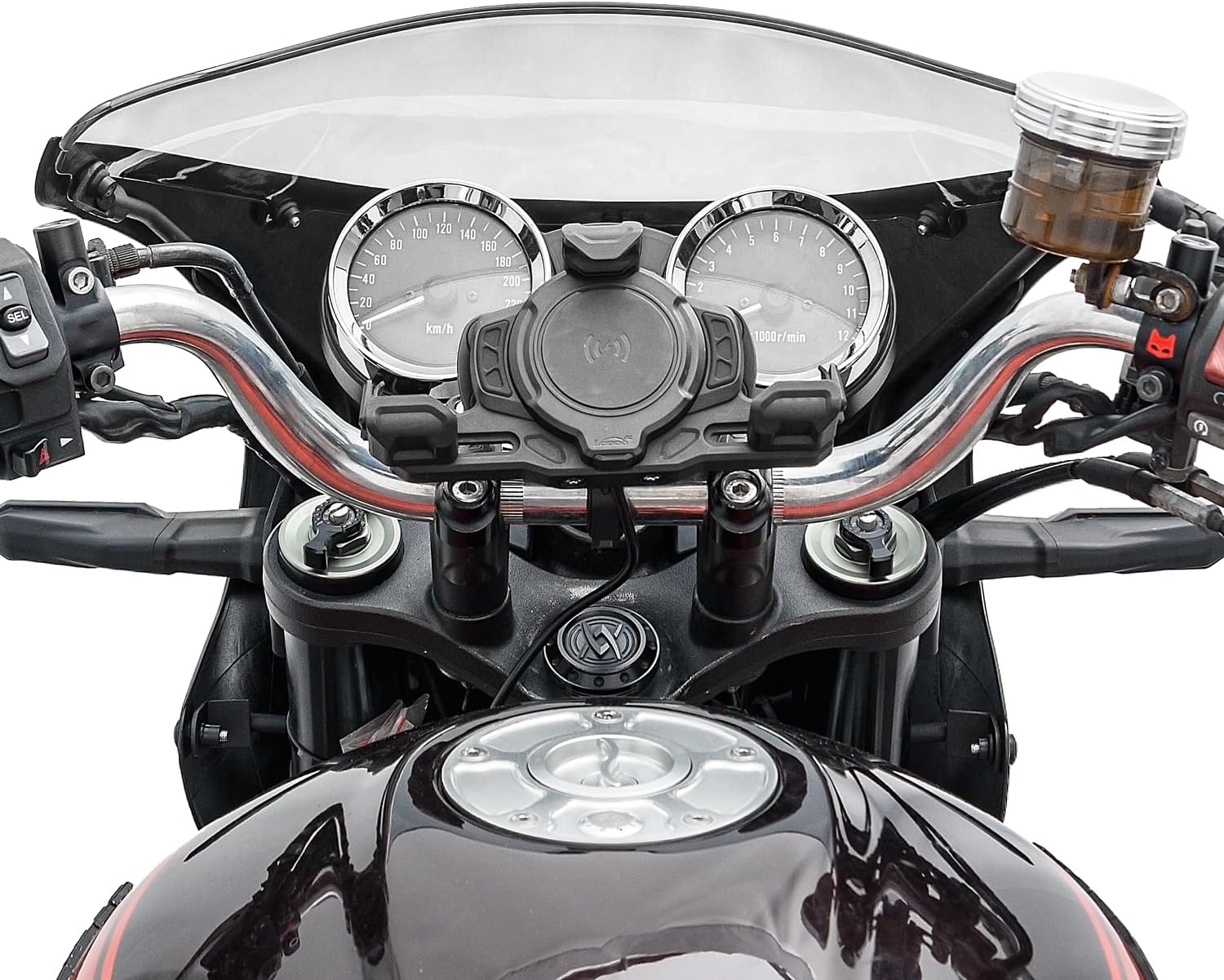 Motorcycle Front Headlight Fairing Cowl with Clear Windshield Compatible with Z900RS Z900 RS 2018-2026 Windscreen Deflector Visor, Glossy Black