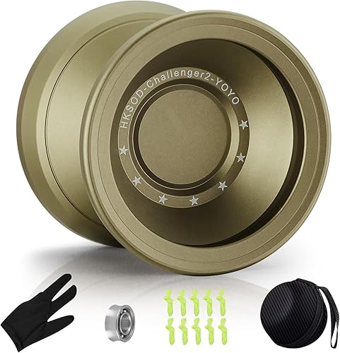 C2 Yoyo Yoyo profesional sensible para niños, principiantes y adultos, yoyos de doble función, yoyo de metal con bolsa, guantes, 10 cuerdas de yoyo