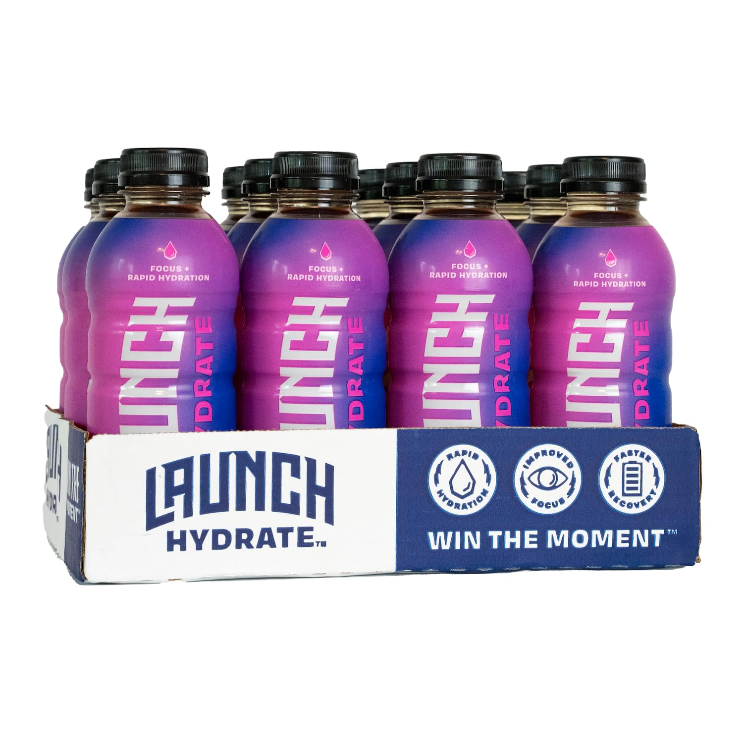 Sports Drink- 12 Pack - Real Cane Sugar 3X Electrolytes, All-Natural Hydration with Cognizin for Mental Focus, Real Fruit & Vegetable Juice, No Artificial Dyes- Strawberry Lemon Flavor