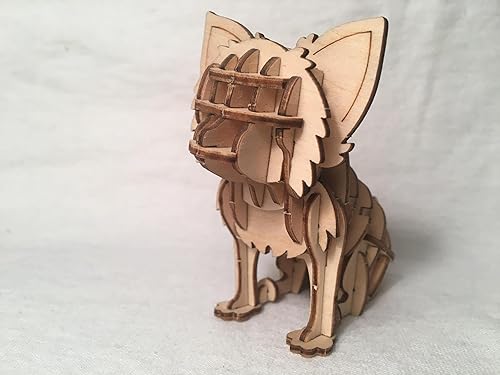 Miniatura 7 de Vyperion Rompecabezas de madera 3D para mascotas de Chihuahua  Kit de modelo de manualidades de madera contrachapada para adultos adolescentes y