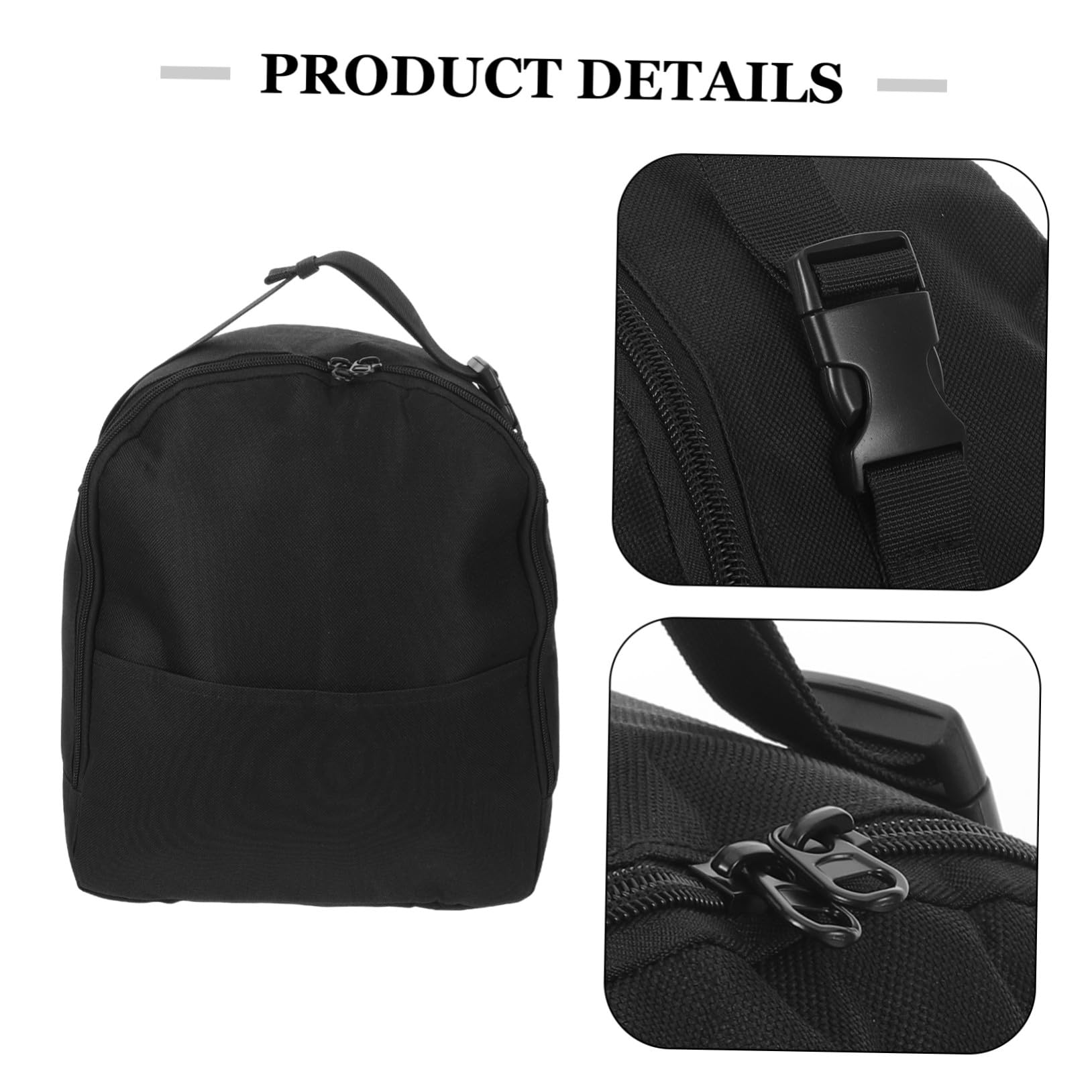 TOYANDONA Borsa Organizer per Ventilatore da Campeggio, 30,5x26x13 Cm | Tessuto Oxford Nero, Maniglia per Trasporto, Custodia da Viaggio Compatta per Vacanze Estive e Outdoor