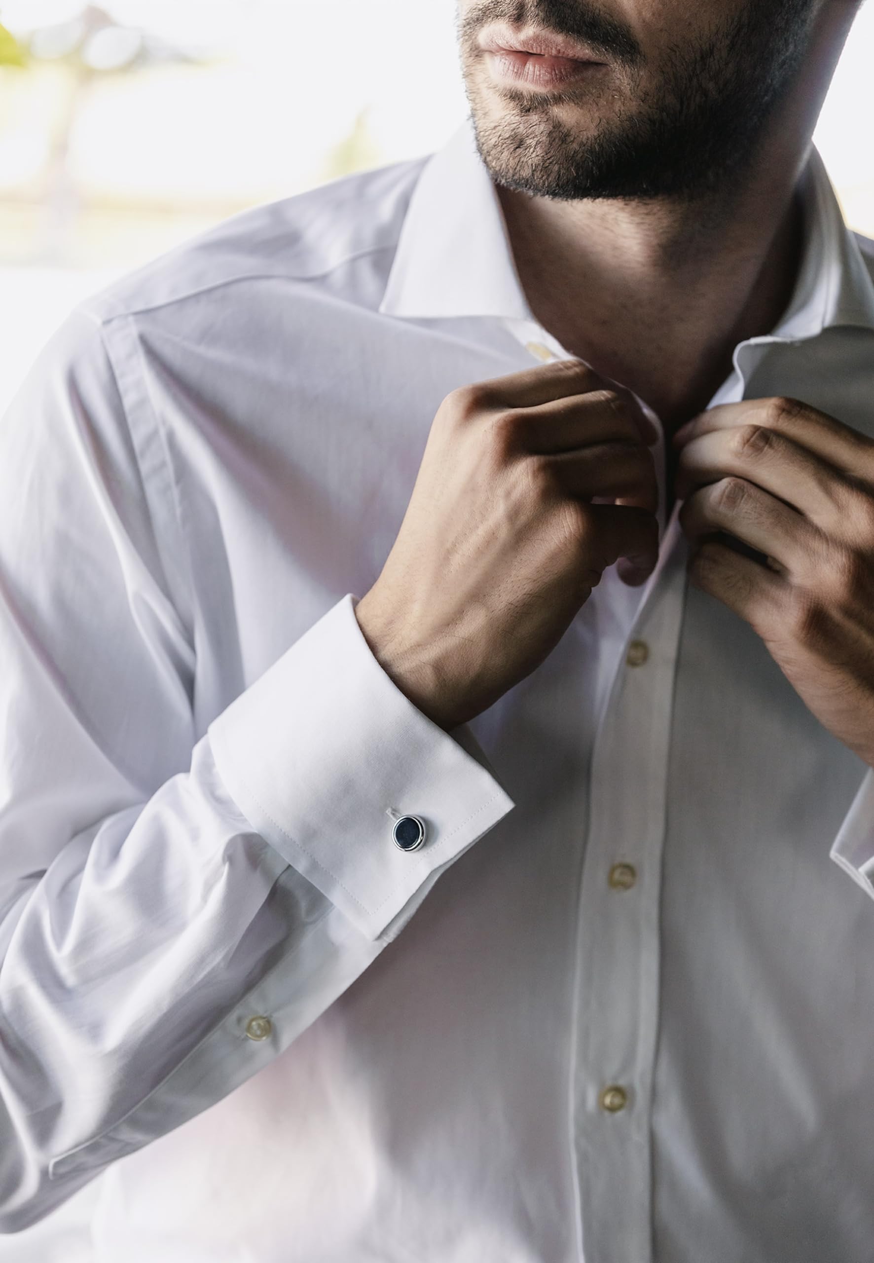 Breil Gemelli collezione CUFFLINK-CODE in acciaio e onice da uomo