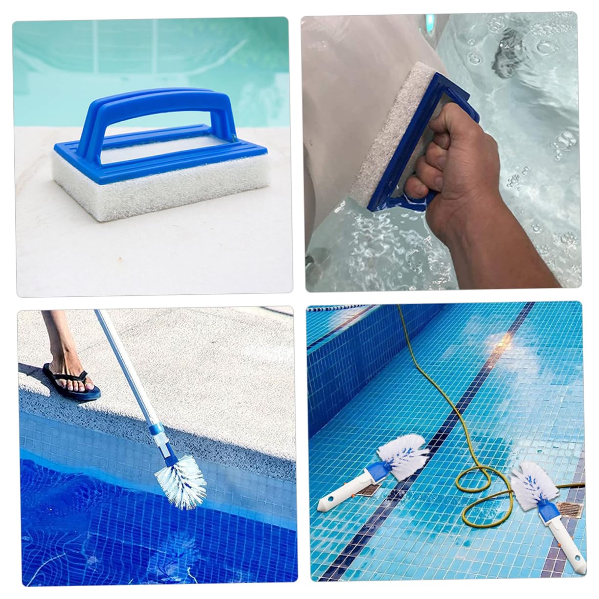 SUPVOX 2piezas Cepillo De Limpieza para Piscina De Herramienta Práctica para Eliminar Manchas y Cepillo De Esponja para Mantener Piscina