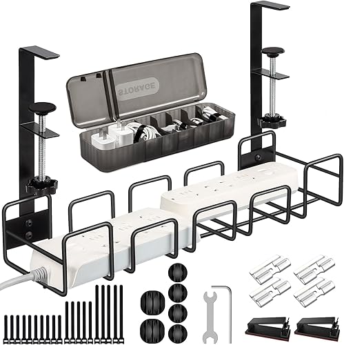 OneLeaf Bandeja de organización de cables para debajo del escritorio, estante de gestión de cables sin taladrar para oficina, accesorios de disponible en Yaxa Colombia
