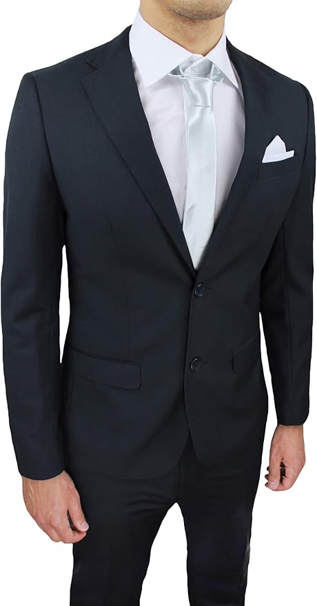 Abito Completo Uomo Elegante - Smoking Sartoriale Per Cerimonie, Taglia Slim Fit - Foto 11