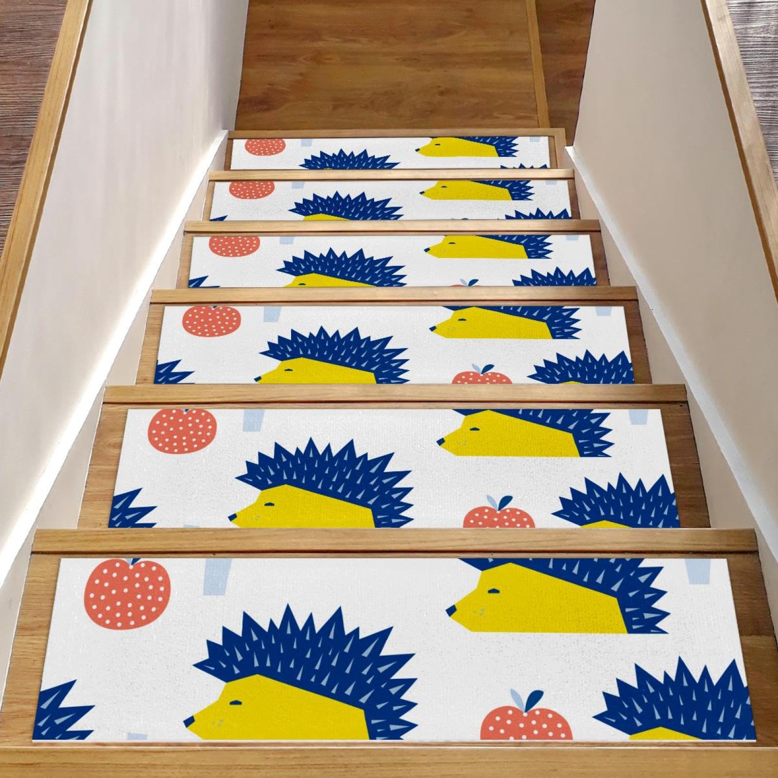 Peldaños de escalera de madera antideslizantes 8x30 con erizos