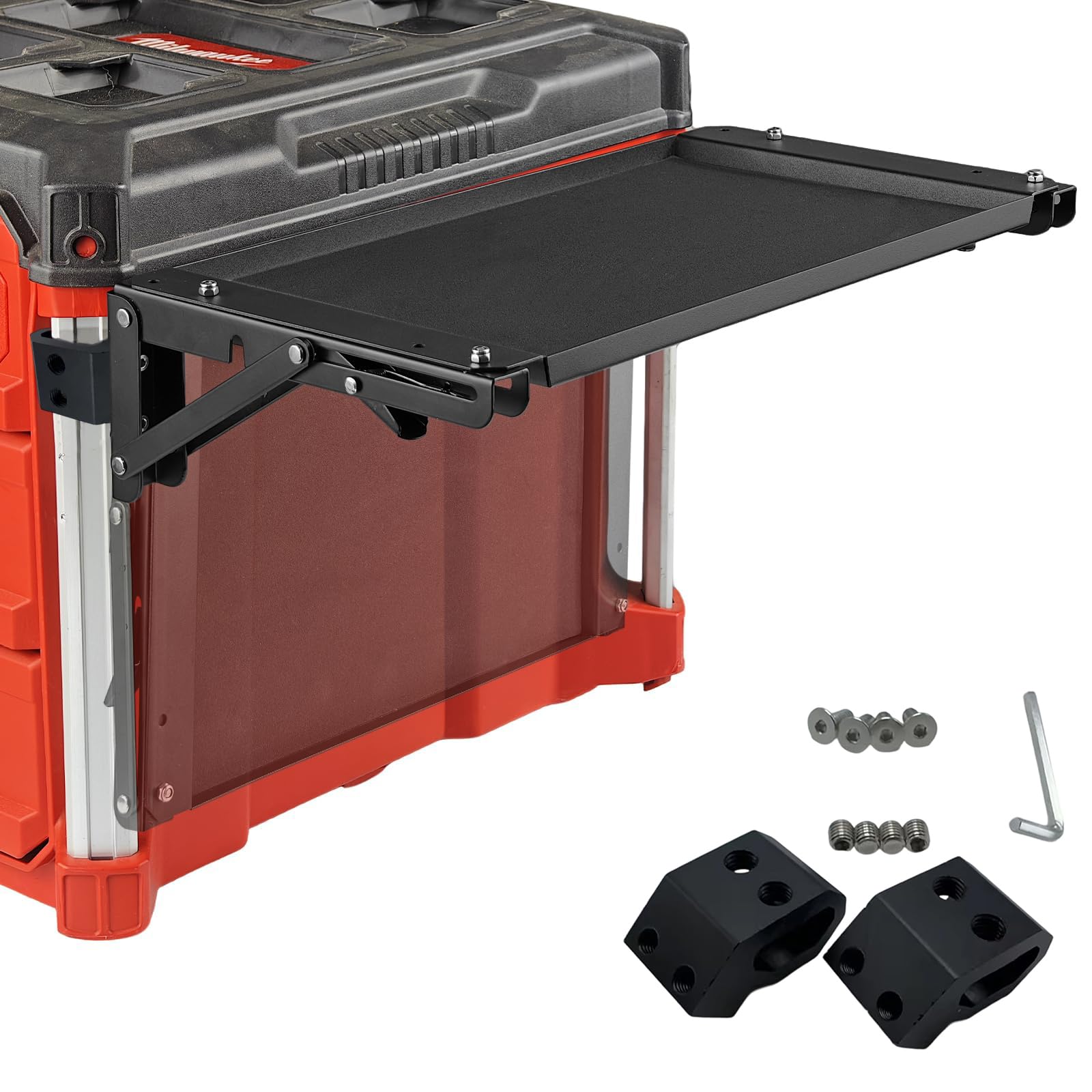 Efficient Foldable Workbench for Fast Tool Access During Construction or Auto Jobs Packouts Worksurface for Tools