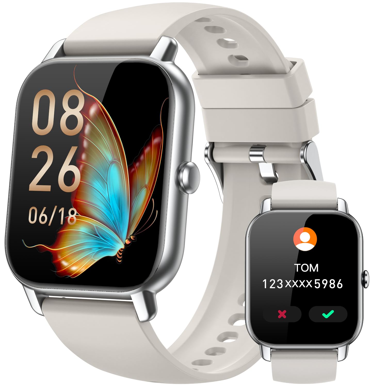 Mindimp Smart Watches for Men Women(Answer/Make Call), Fitness Tracker Watch with Activity Counter/Sleep Monitor/ 110+ Sports Modes,Smart Watch for