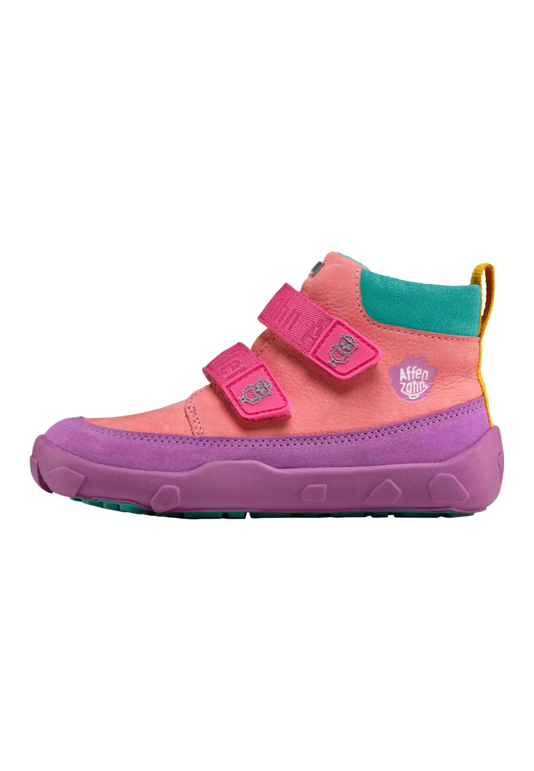Affenzahn Scarpa Mezza Stagione Pelle Friendy in Pelle Traspirante Resistente alle intemperie con Suola Antiscivolo e Catarifrangenti, Misura 21-32