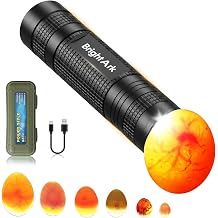 Egg Candler for Chicken Eggs, Rechargeable Bright Cool Light Egg Candler Tester for Chicken Duck Eggs, Handheld Egg Light for Incubators, Farm & Home Use