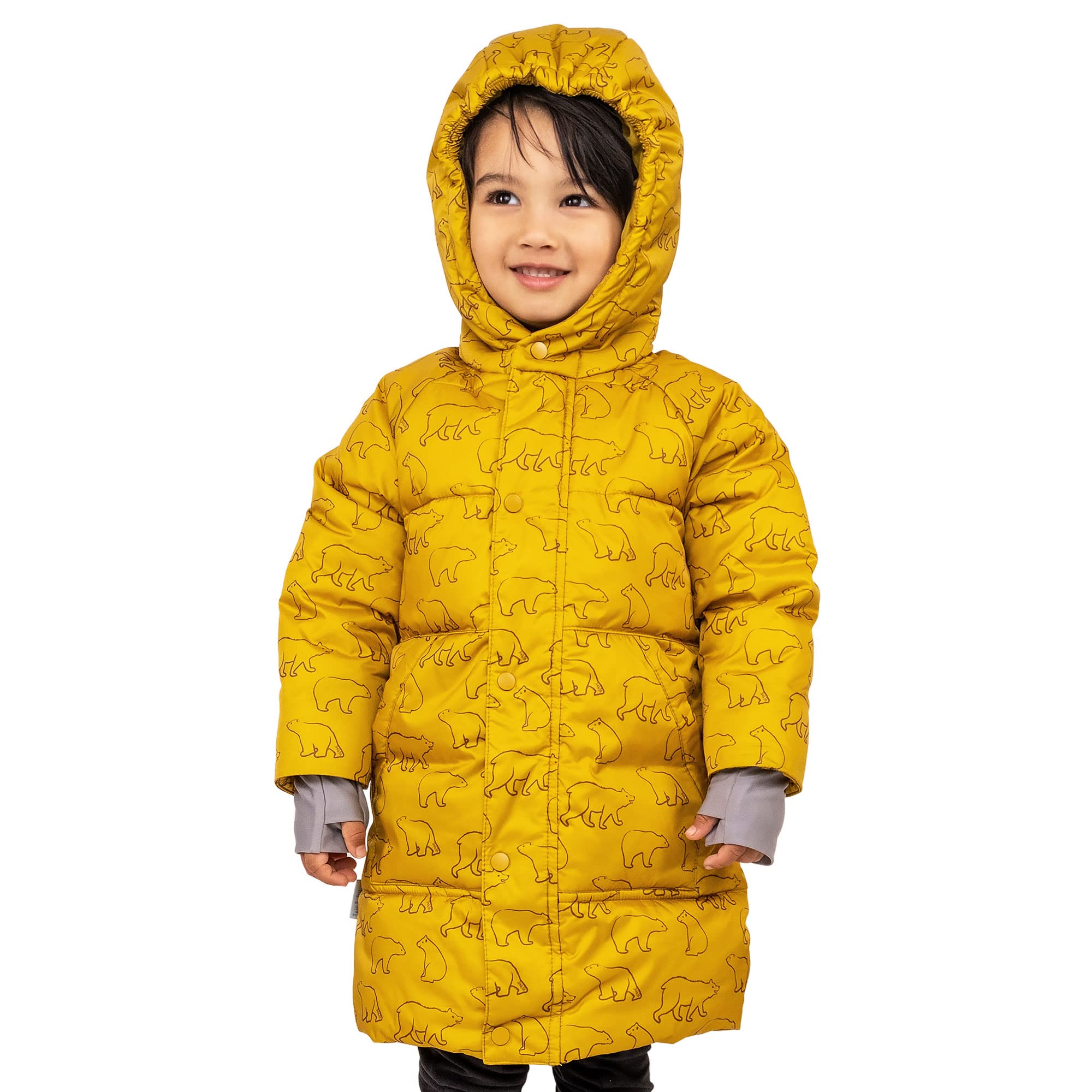 JAN & JUL Kids' Windproof Winter Coat with Cozy Liner (Winter Bear, Size: 4T)
