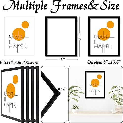 Vista 175 de Juego de 4 portarretratos de 18 x 24 pulgadas, marco negro de 18 x 24 pulgadas, marcos de fotos de lienzo para pared, de 18 x 24 pulgadas