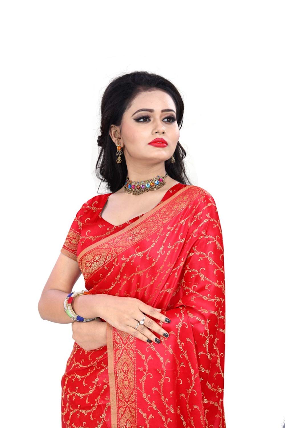 Bollywood Sari Kleid Rot CA103