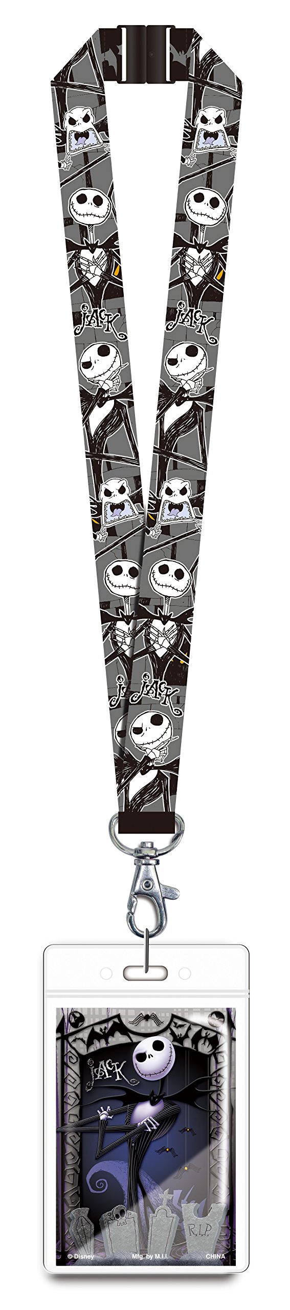 Deluxe Nightmare before Christmas Lanyard with card holder-Jack