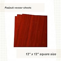 Vista 2 de Chapa Padauk 12" X 12", 3 piezas