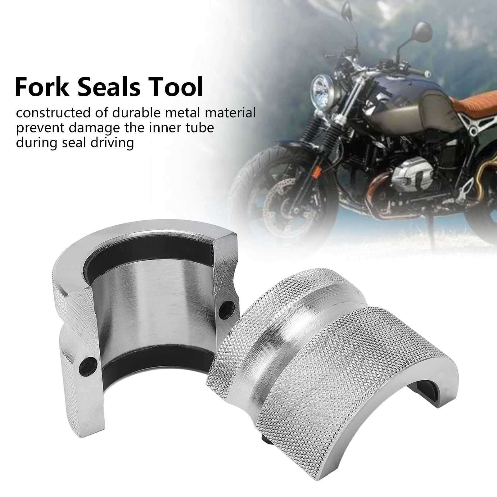 Outil de Pilote de Joint de Fourche de Moto, Métal, Réglable Universel, 35mm à 55mm, Installation de Joint de Fourche
