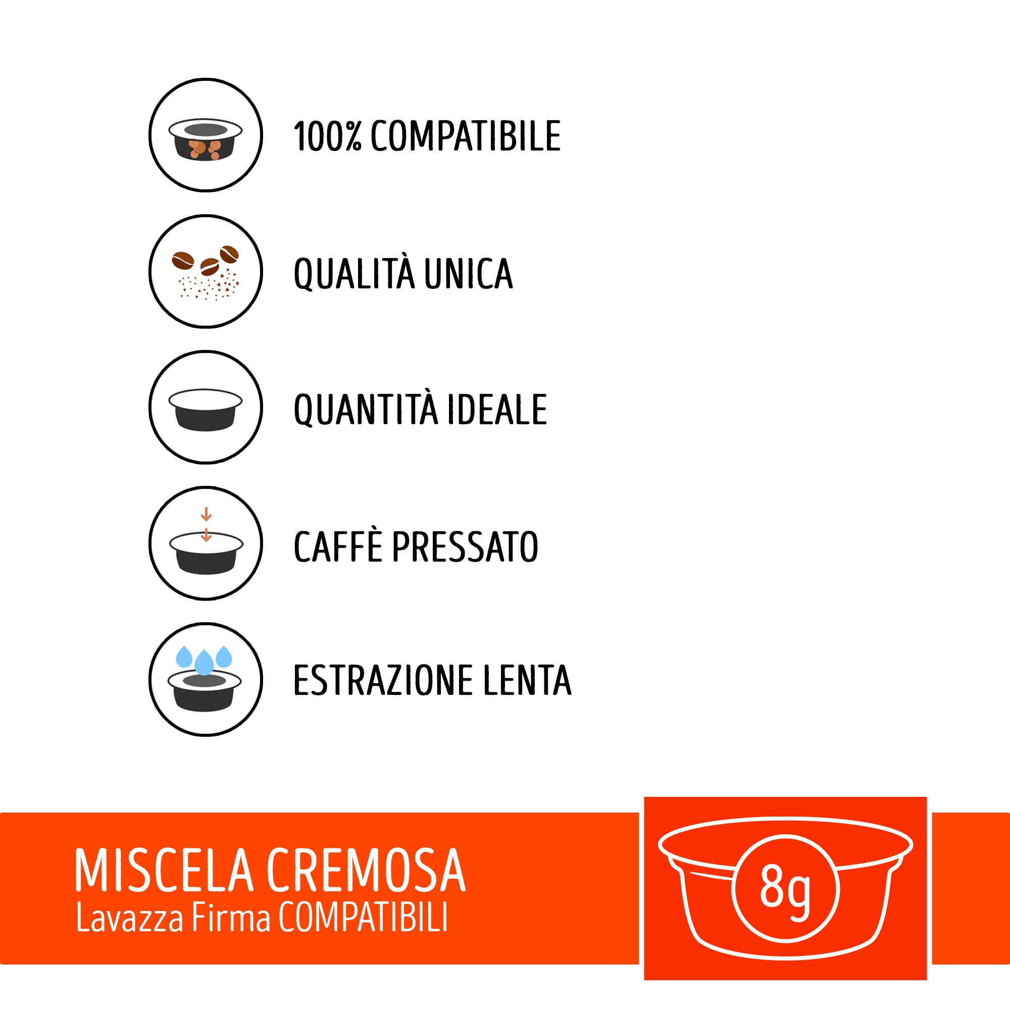 CAFFÈ TORALDO | Compatibile Firma* | Caffè Selezionato, Tostato e Torrefatto in Italia | Eccellenza del Caffè Napoletano (100 Capsule, Miscela Cremosa)