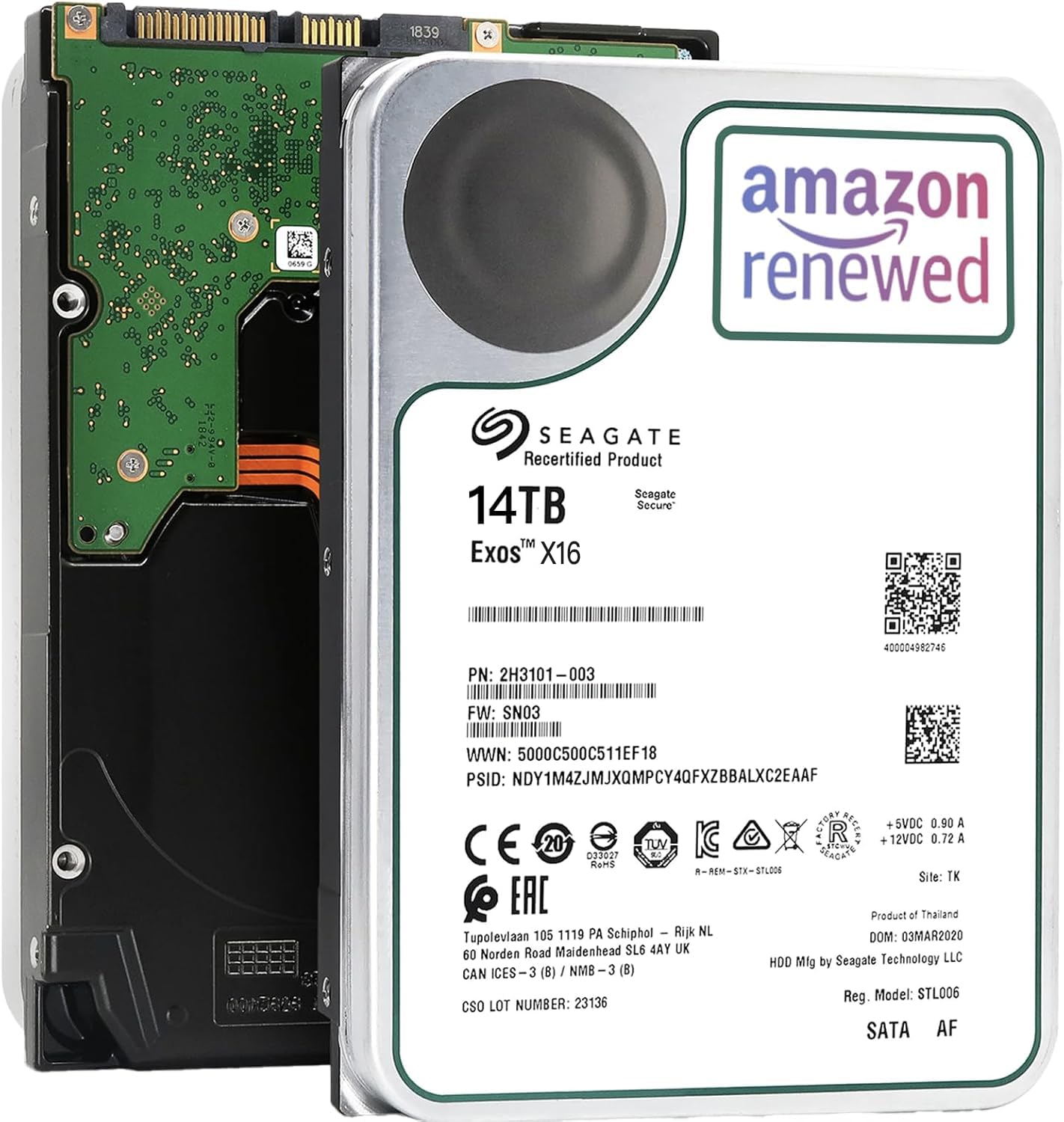 AmazonリニュードST Exos X14 14TB HDD