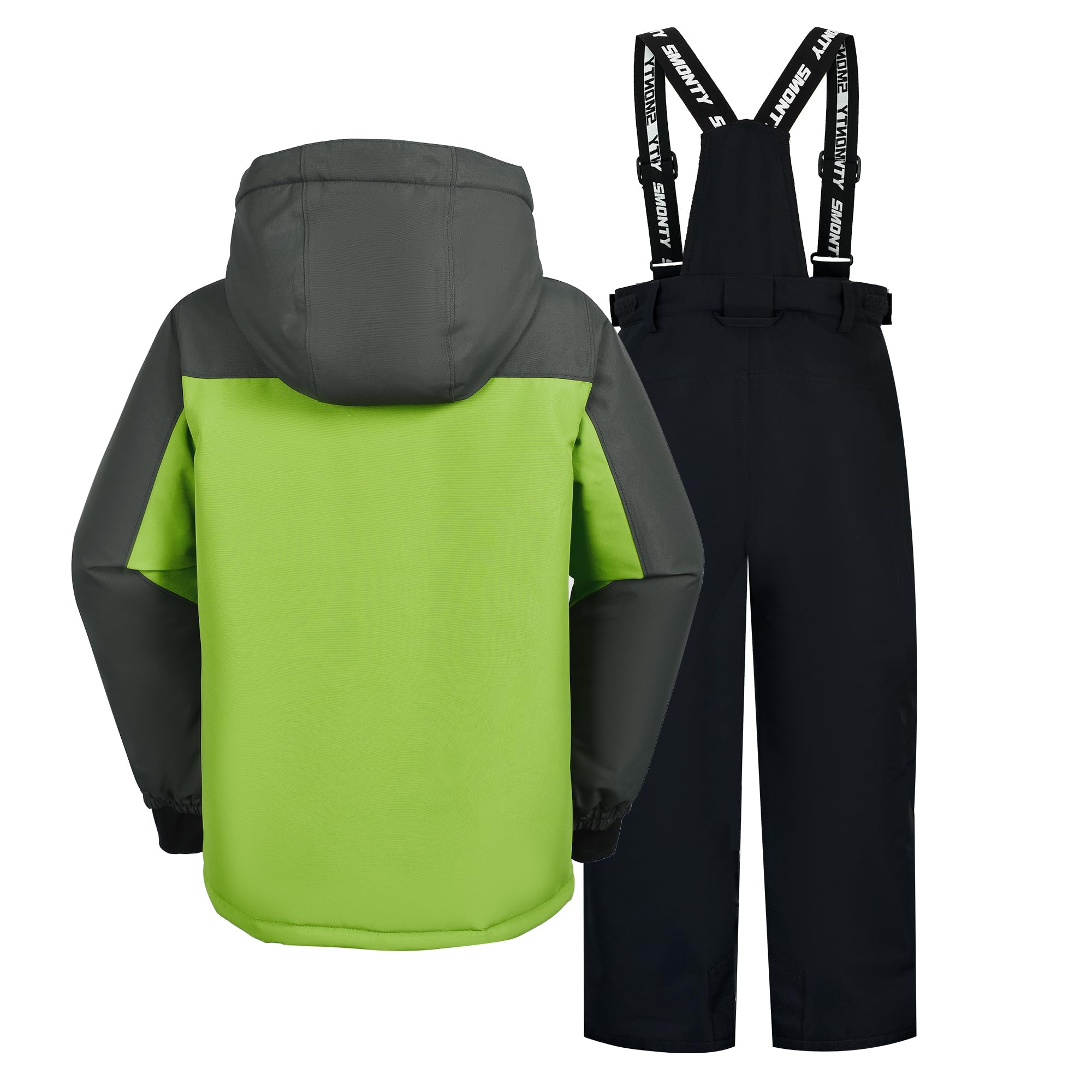 SMONTY SNOWER Combinaison de neige pour garçons avec capuche amovible, combinaison de ski, chaleur supplémentaire, combinaison d’hiver