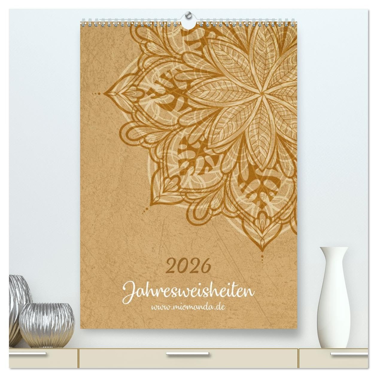 Jahresweisheiten (hochwertiger Premium Wandkalender 2026 DIN A2 hoch), Kunstdruck in Hochglanz: Spiritueller Kalender mit Illustrationen und Zitaten (CALVENDO Orte)