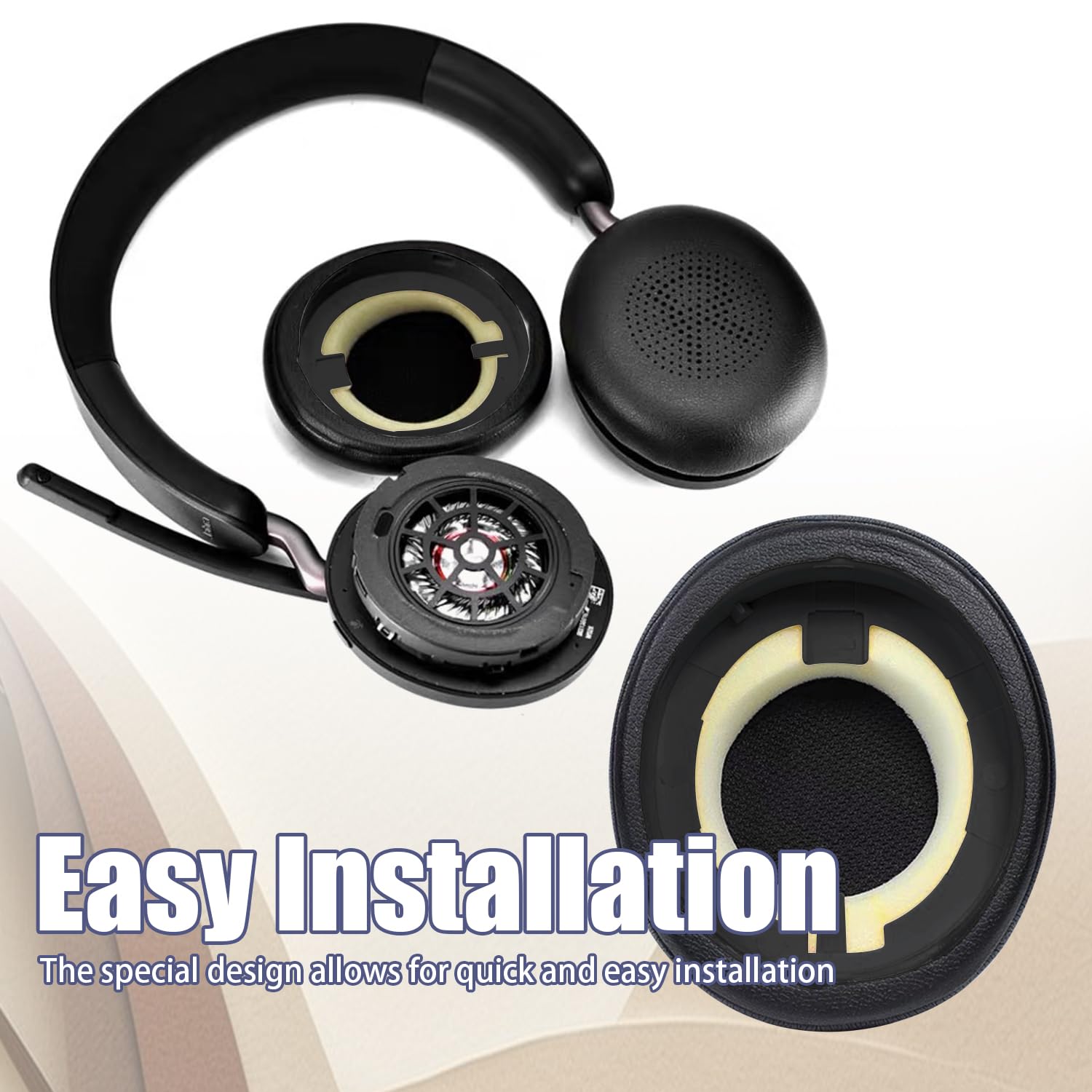 INF Cuscinetti auricolari per cuffie Jabra Elite 45H / Jabra Evolve2 65 Cuscinetti di ricambio 1 paio