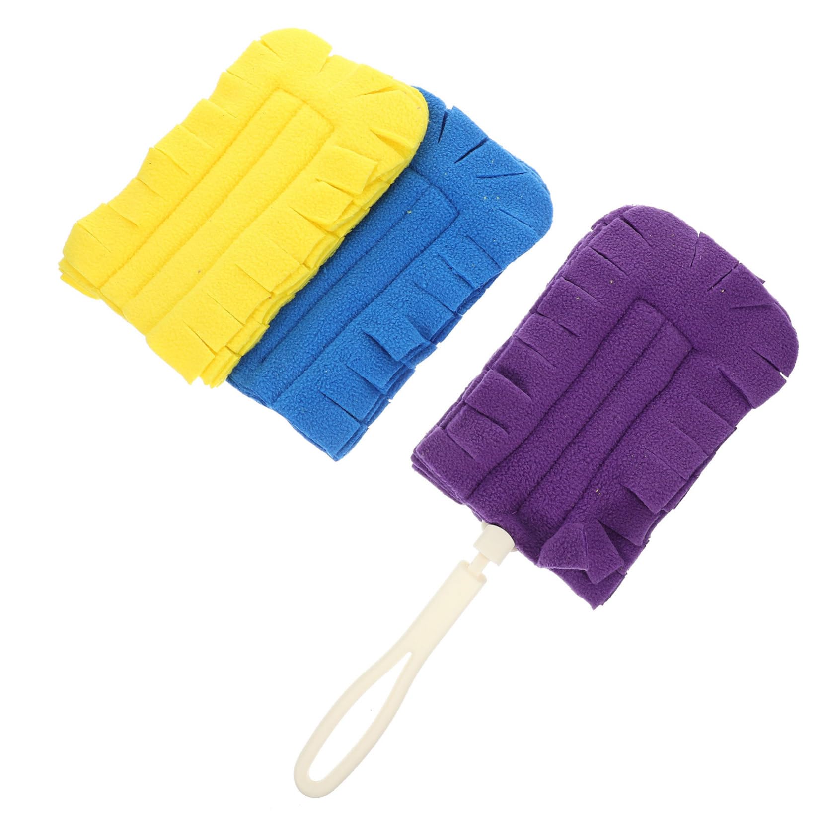 4 Ensembles dépoussiéreur costard nettoyage poussiere le suppléant nettoyeur de poussière tête de brosse plumeau remplacement de la brosse du plumeau brosse de toilette polaire Beavorty