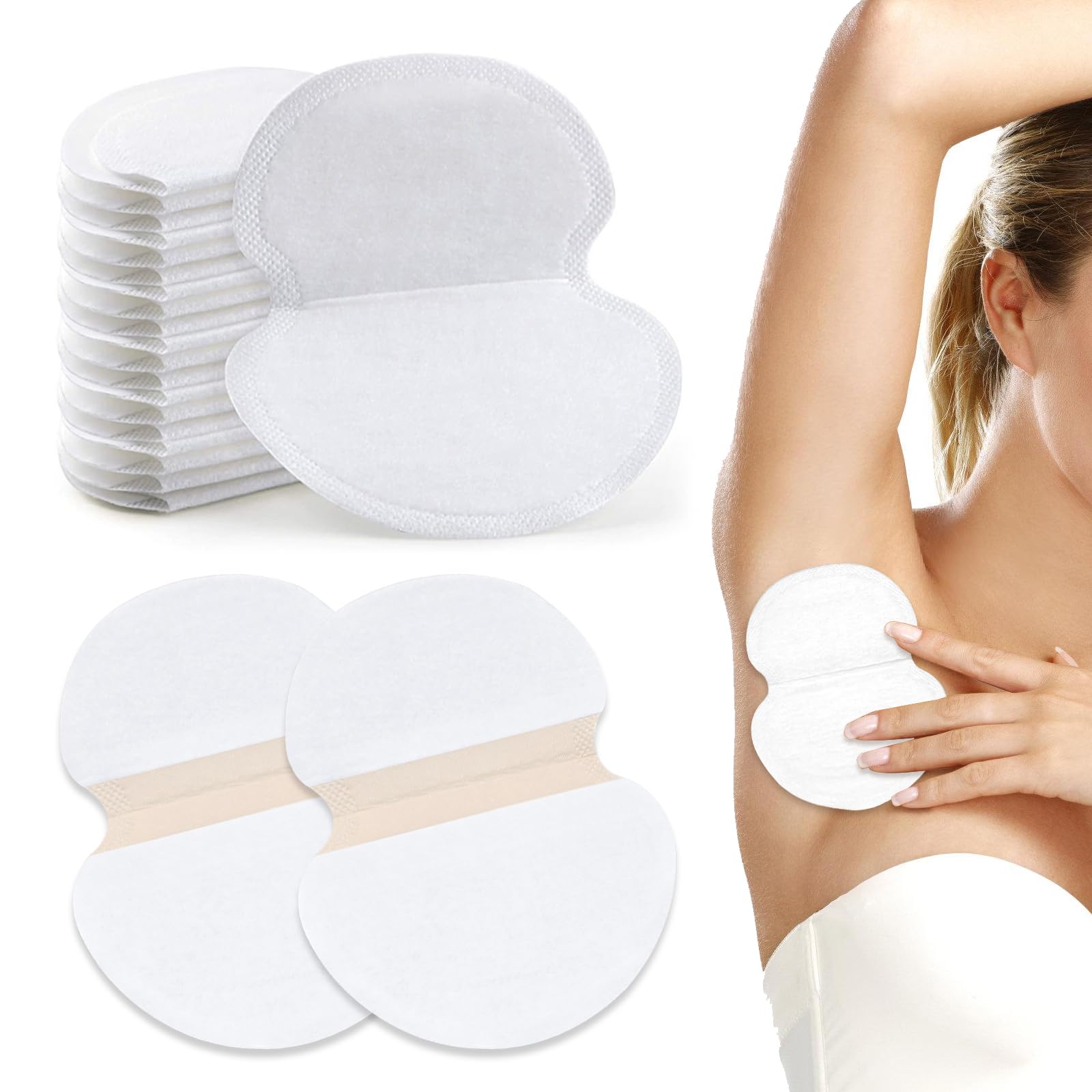 80 Pezzi Ascelle Assorbenti, Assorbenti Ascellari Antisudore, Assorbenti Ascellari contro le macchie di sudore da uomo e da donna, Traspiranti e Confortevoli, Ultra-Assorbente, Ideale per l'Estate