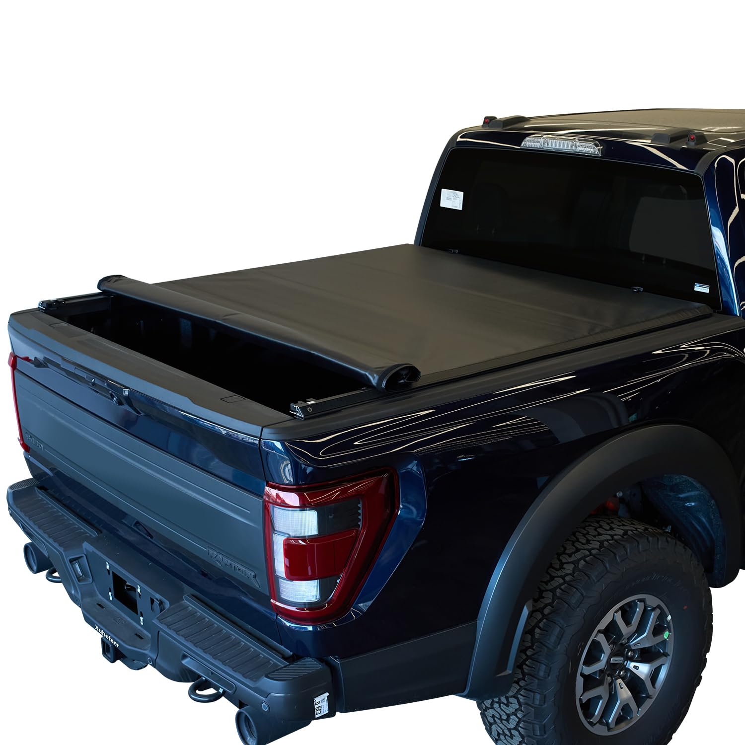Xuhefaer Soft Roll-up Truck Bed Tonneau Cover Compatible with for2015-2023 Ford F-150 Supercrew Double cab 5.5'/67.1" NR012 (Roll up)