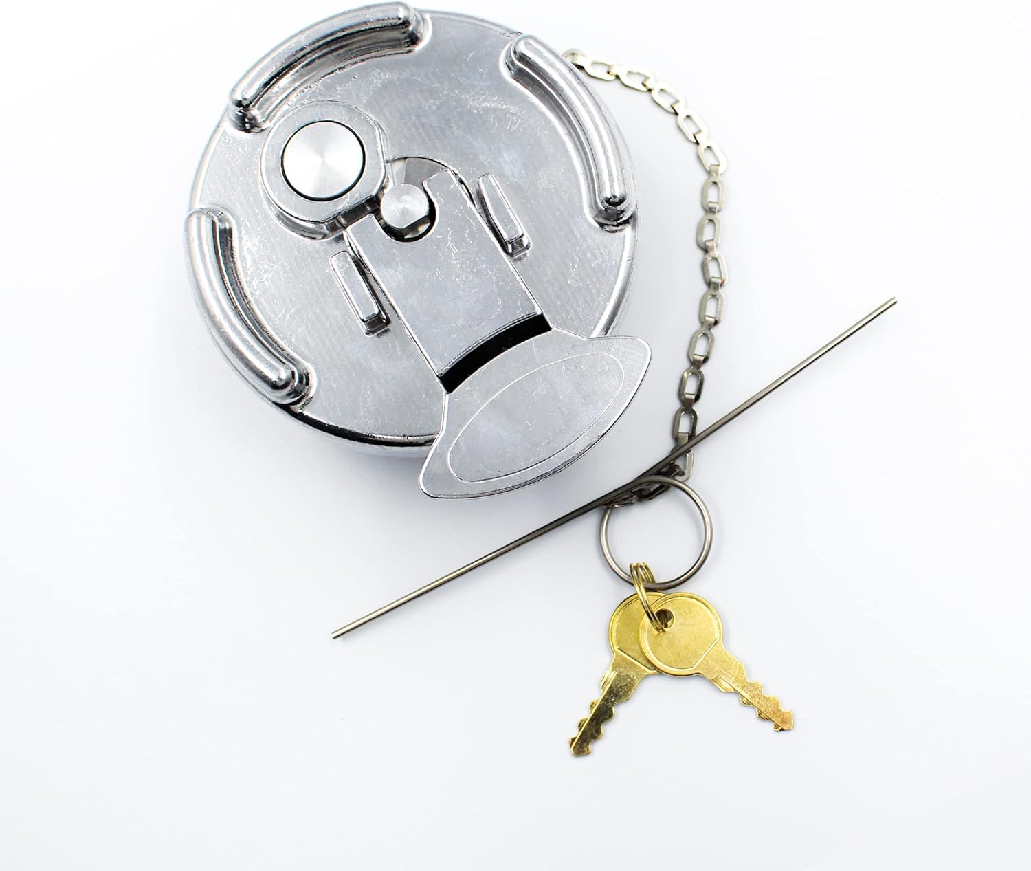 1 Pack 4In Lever Style Aluminum Locking Diesel Fuel Cap