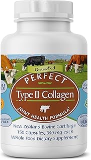 Perfect Supplements – Perfect Type II Collagen – 150 Capsules – All Natural Type II Collagen – Pasture Raised – Joint Health Support