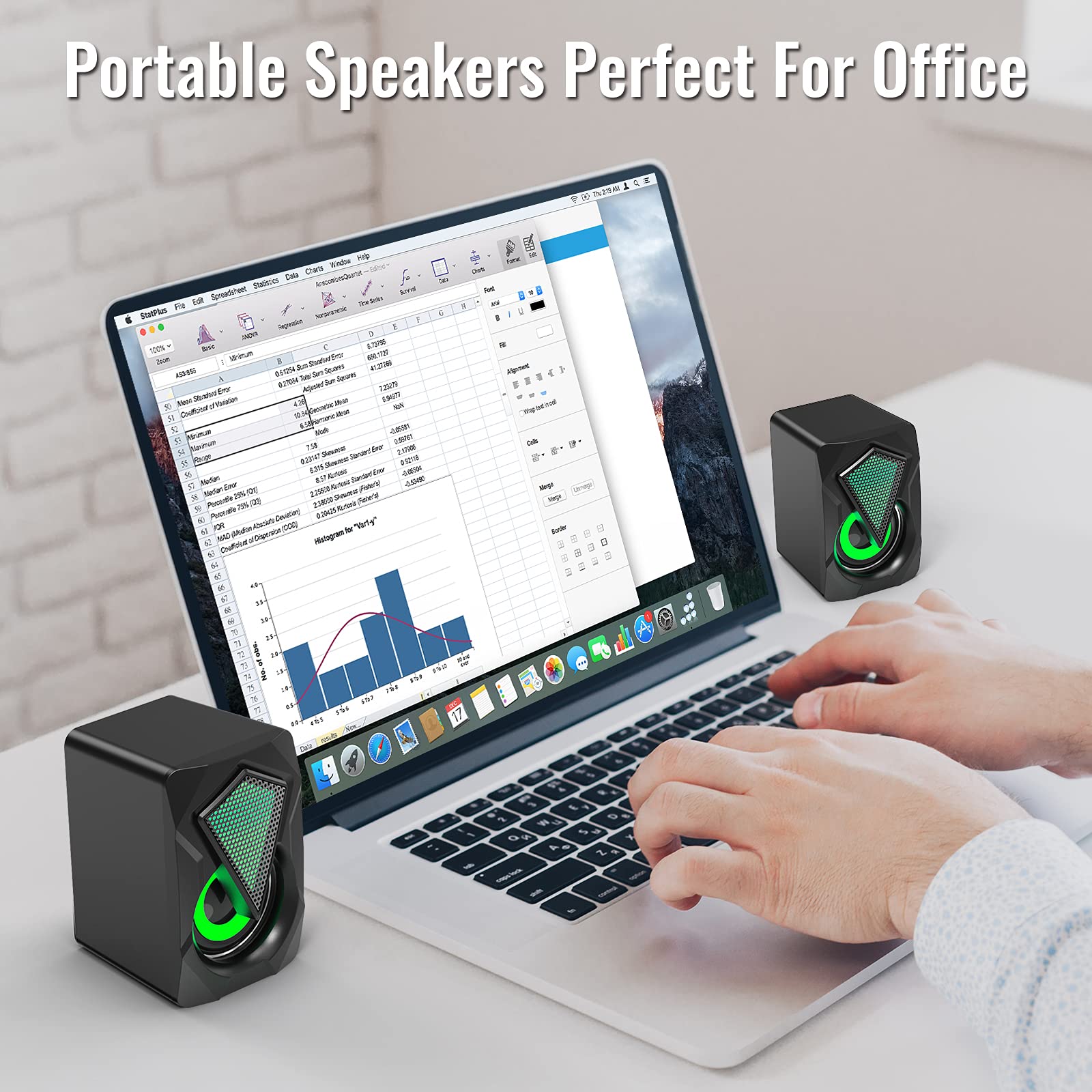 Wiwipenda Computer Speakers, Wired 2.0 USB Powered PC Speakers Stereo