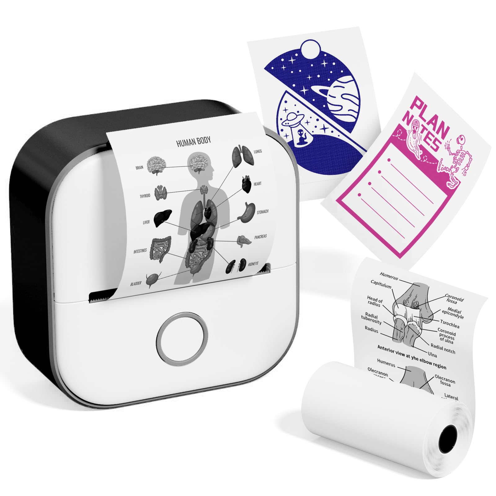 もち様　プリンター Amazon.co.jp: ミニプリンター AI スマホ対応 Memoqueen T02 サーマル
