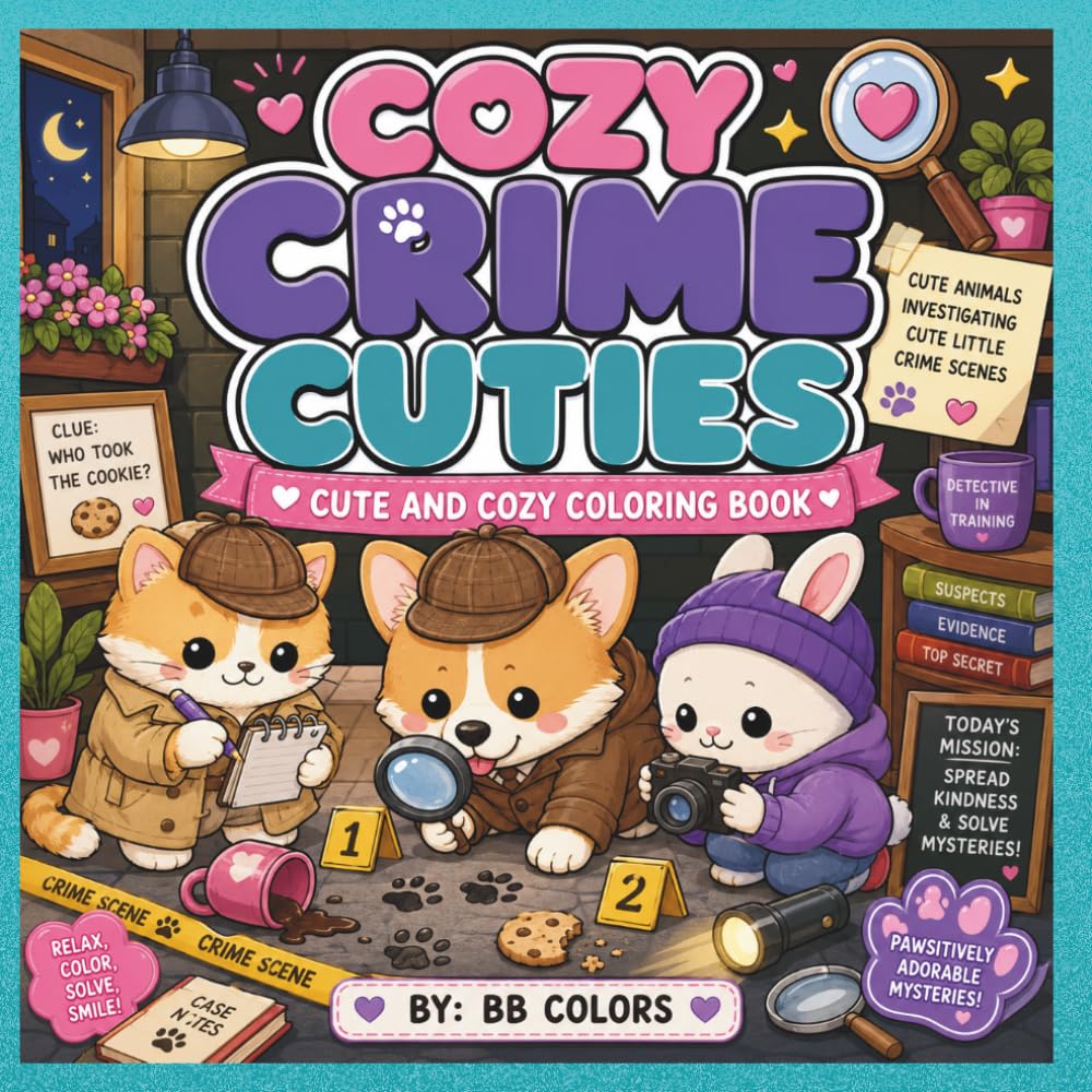 COZY CRIME CUTIES: CUTE AND COZY COLORING BOOK