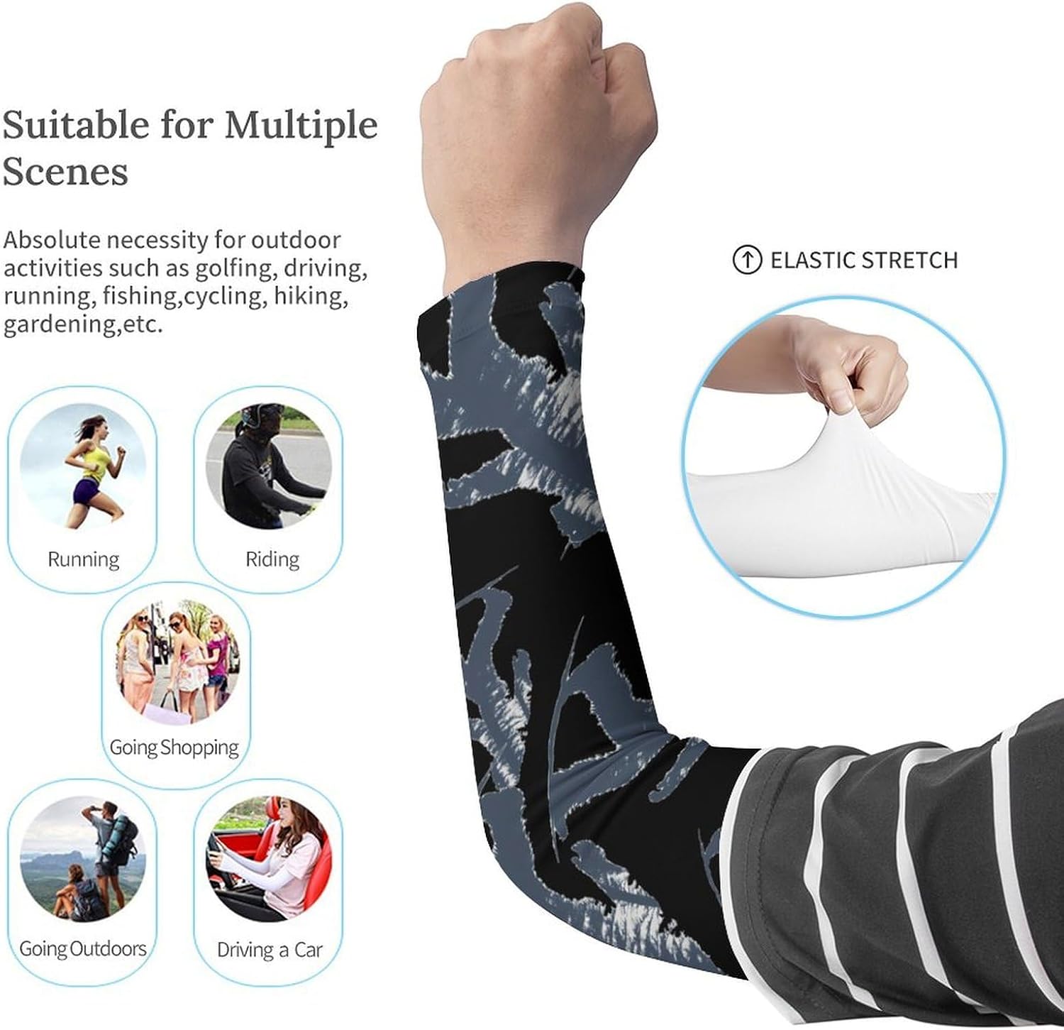 Bigfoot Sasquatch Forests Arm Sleeves Sun Protection Sleeves Sports Cooling Arm Compression Sleeve for Men Women